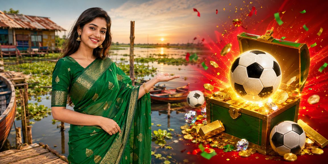 বাংলাদেশে শাড়ি পরিহিতা নারী ফুটবল বেটিং টিপস অনুসরণ করছেন